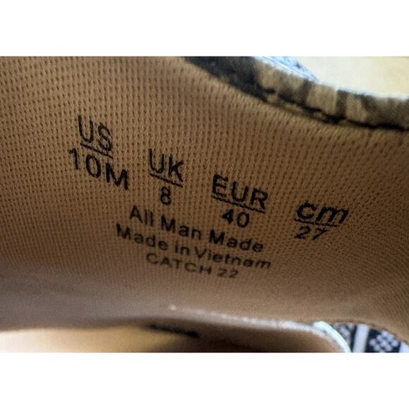 Dr. Shcolls Catch 22 Womens Slide Sandals Gray Leather Slingback Snake Print 10M - Picture 3 of 8